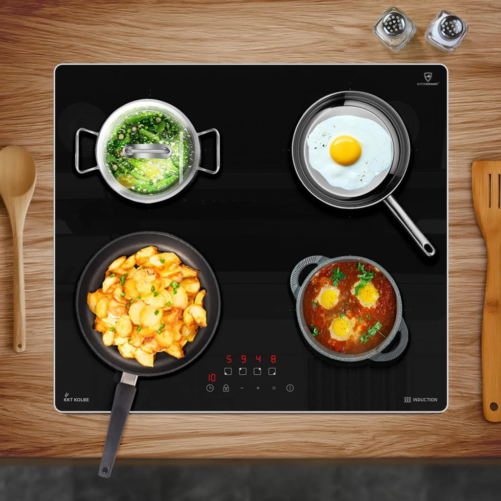 KKT KOLBE Automatyczny zestaw kuchenny | 60 cm piekarnik do zabudowy BO8005FB | 59 cm płyta kuchenna indukcyjna IH85900ED | grill z gorącym powietrzem | timer | szkło termochronne | zabezpieczenie dla