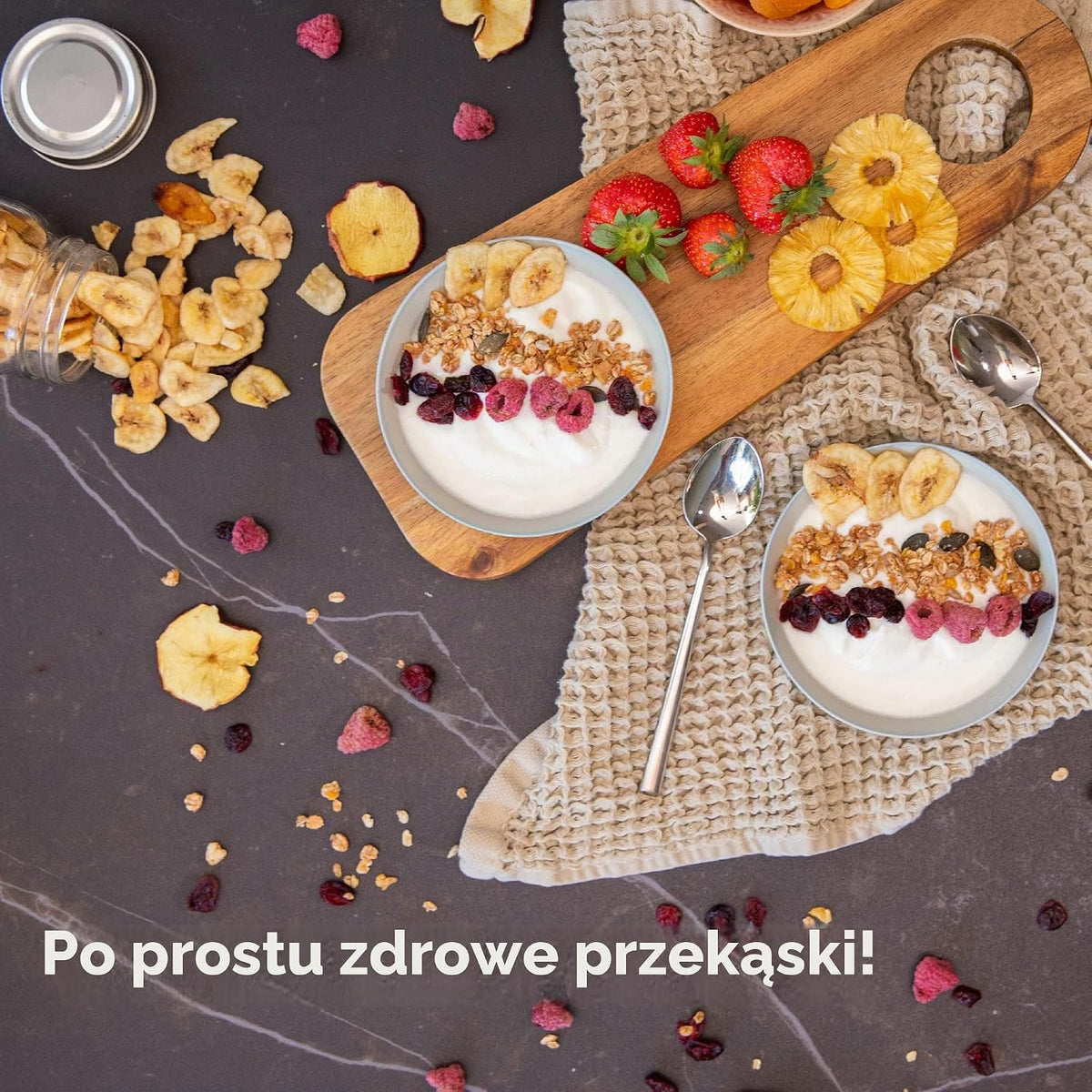 Vita5 Suszarka do Zywności z 7 Tackami ze Stali Nierdzewnej - Elektryczna suszarka do owoców. warzyw i mięsa o mocy 650 W - Timer 24-Godzinny i Regulowana Temperatura 35–75°C