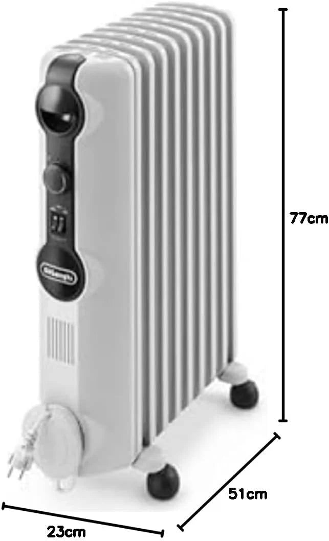 DeLonghi Grzejnik elektryczny TRRS0920, 2000 W, 3 poziomy mocy, biały