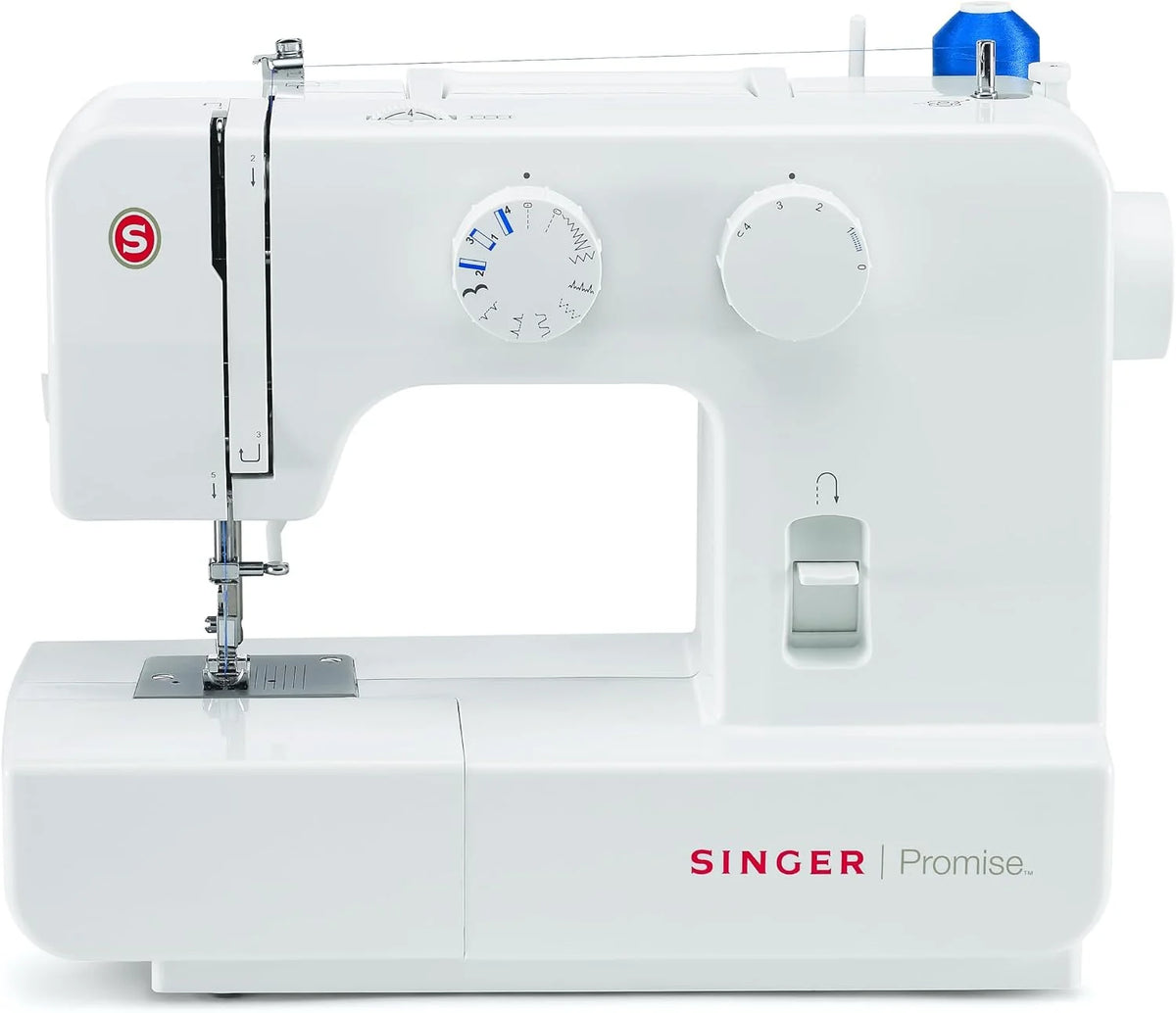 Singer Maszyna do Szycia Mechanicznego 1409 – 15 Programów Szycia, 4-Stopniowe Oczko, Regulacja Długości i Szerokości Ściegu, Dźwignia Wsteczna, Wolne Ramię, Z Miękką Pokrywą