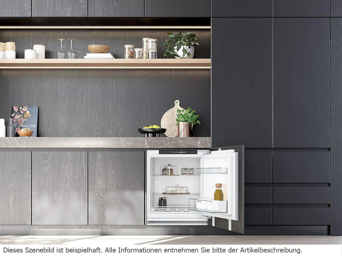Siemens iQ300, lodówka do zabudowy, 82 x 60 cm, zawias płaski, KU21RVFE0