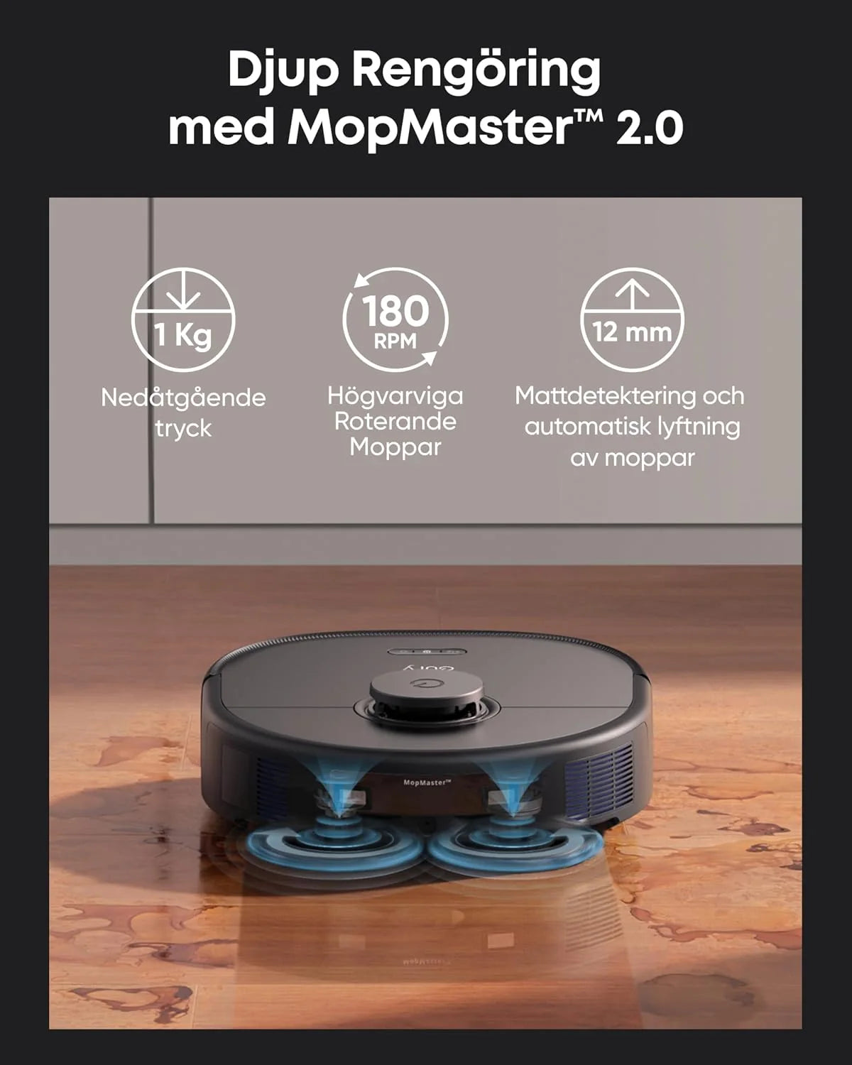 eufy robot sprzątający X10 Pro Omni, 8000 Pa, unoszące się mopy, czarny