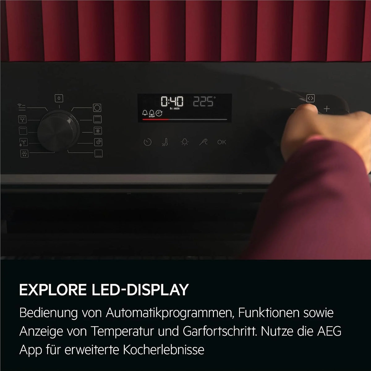 AEG 6 WiFi piekarnik do zabudowy, SteamCrisp – 25% pary, TR6PB50WSB