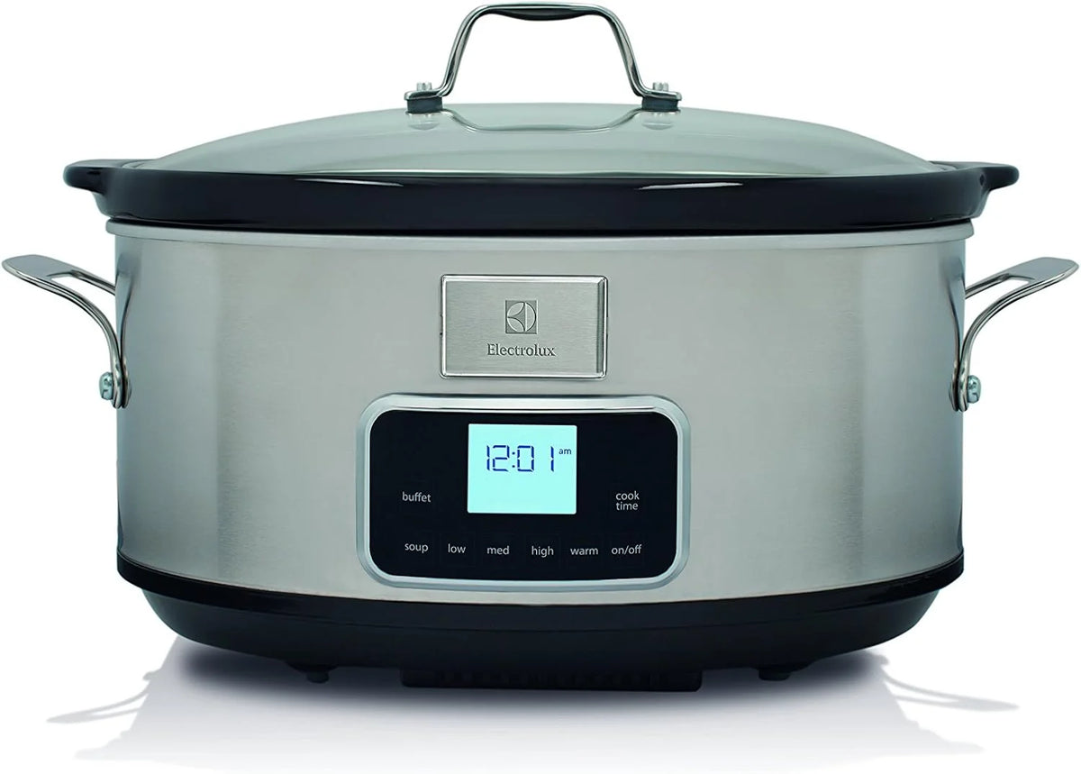 Electrolux ESC7400 Wolnowar – wolnowar ze stali nierdzewnej z 6 wstępnie zdefiniowanymi programami, 235 W, 6,6 l
