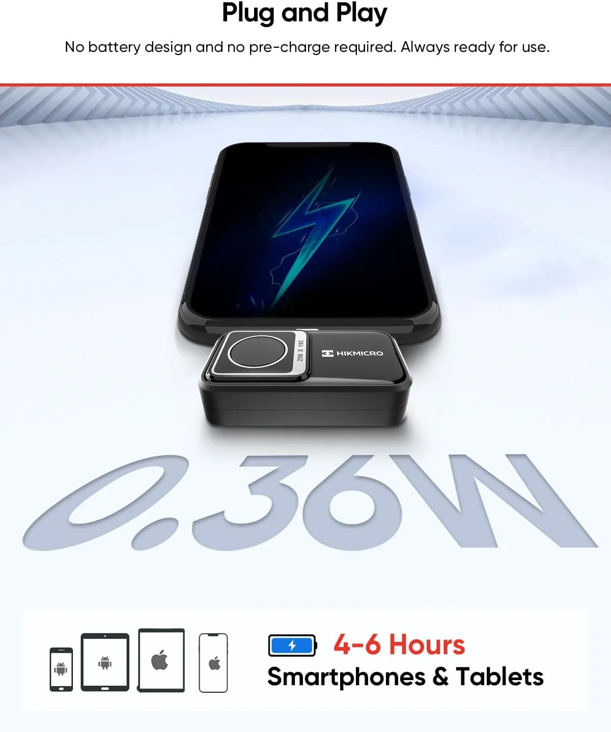 Kamera termowizyjna HIKMICRO Mini2 V2 - iOS/Android, rozdzielczość 256 x 192 IR, SuperIR, szeroki kąt 50°, USB-C/Lightning (obsługuje iPhone 15)