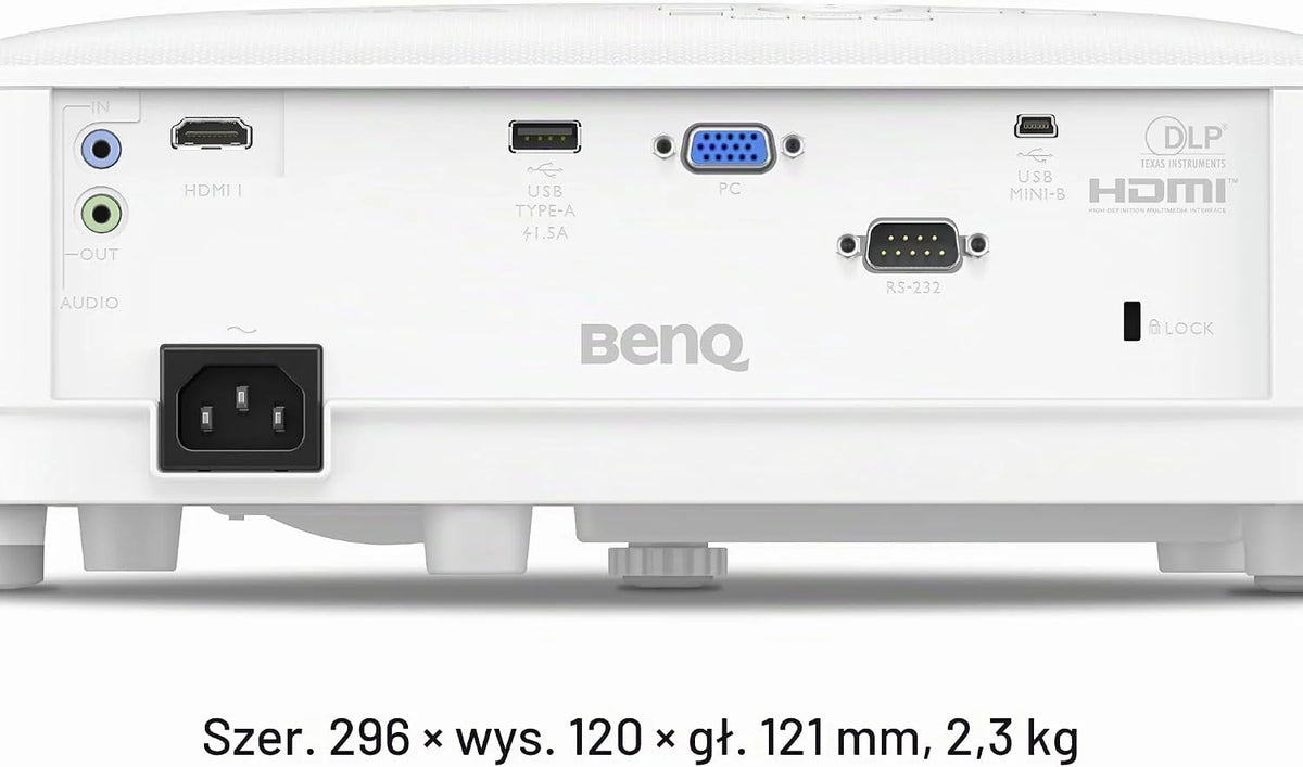 BenQ MW560C WXGA, projektor DLP 4000 lumenów, kontrast 20000:1, łatwa instalacja i technologia SmartEco zapewniają długotrwałą wydajność