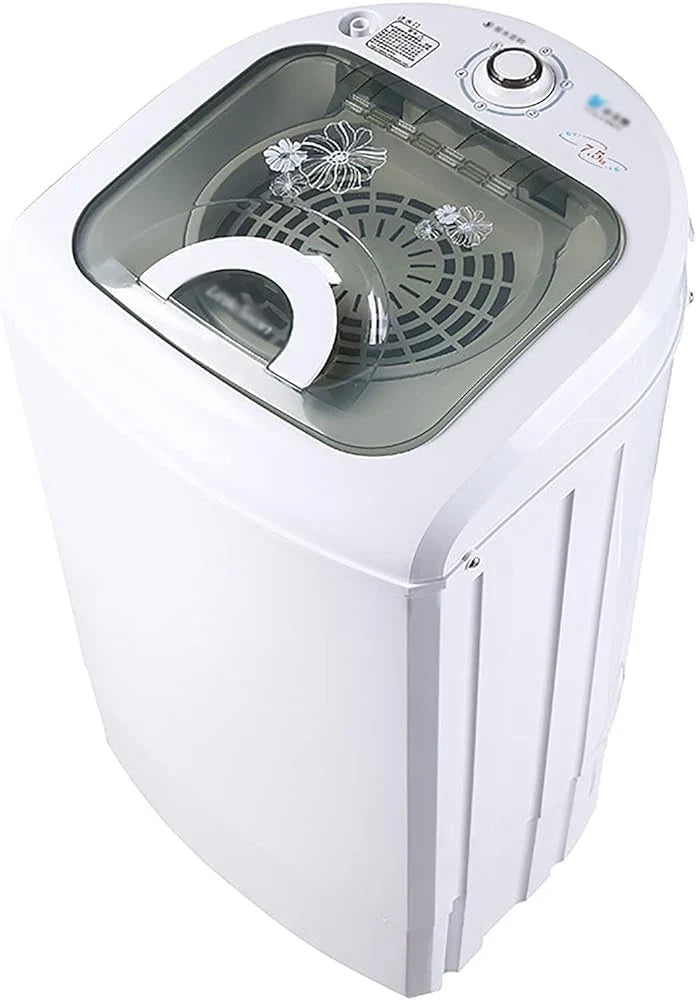 Pralki 2 w 1 przenośna pralka pralka i suszarka wirowa, automatyczna pralka kempingowa, 7,5 kg pralka podróżna na kemping, ładowanie od góry, funkcja pomiaru czasu, oszczędność energii/wody, łatwa