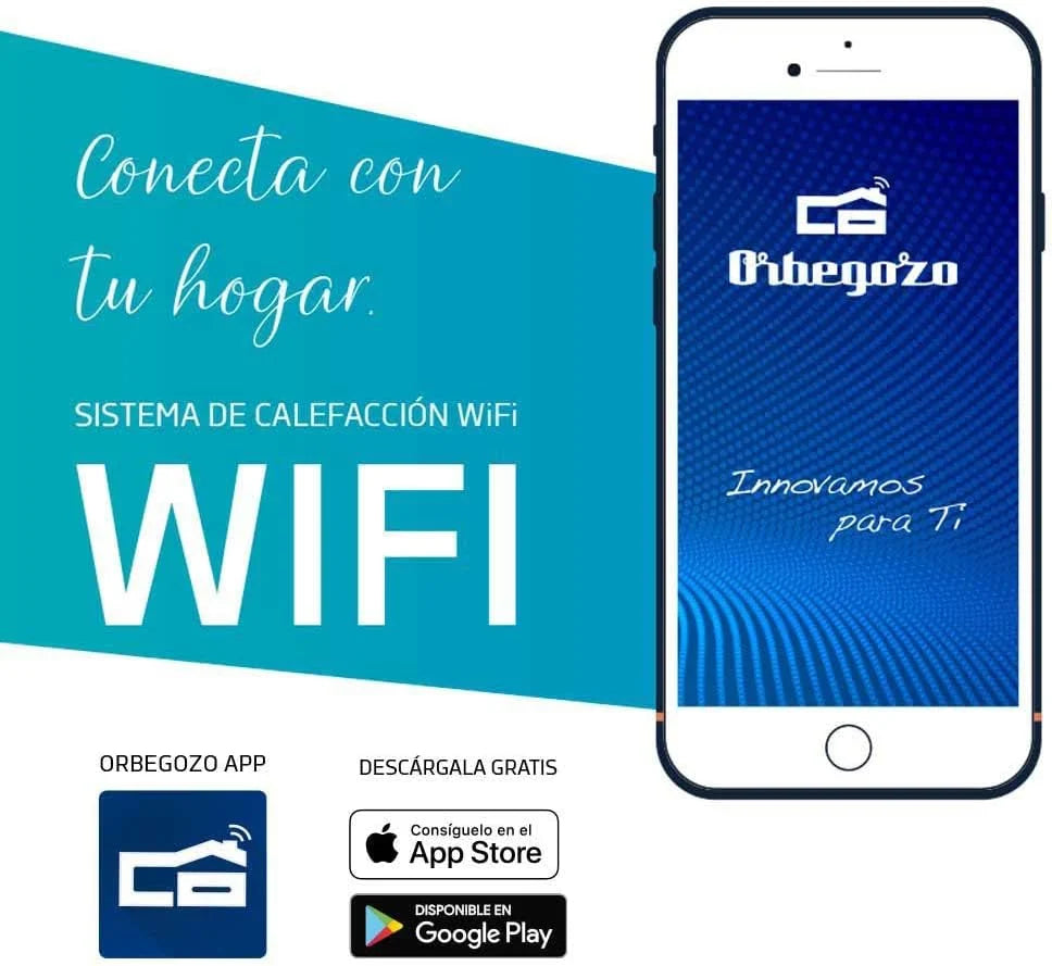 Orbegozo RRW 1300 - Nadajnik ciepła WiFi Niskie zużycie, Olejowy, Programowalny, 3 tryby, Orbegozo App, 1300 W