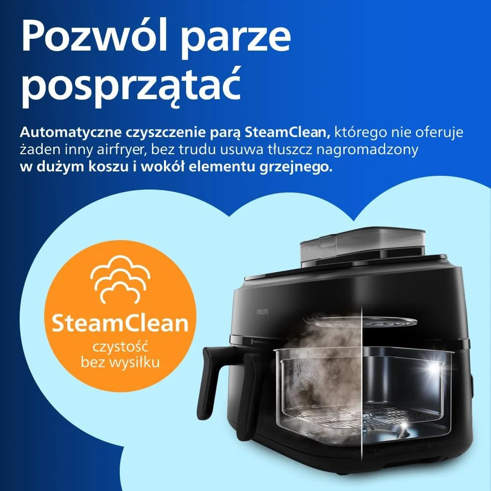 Philips Frytkownica beztłuszczowa 5000 Dual Basket NA550/00 9 l, czarna