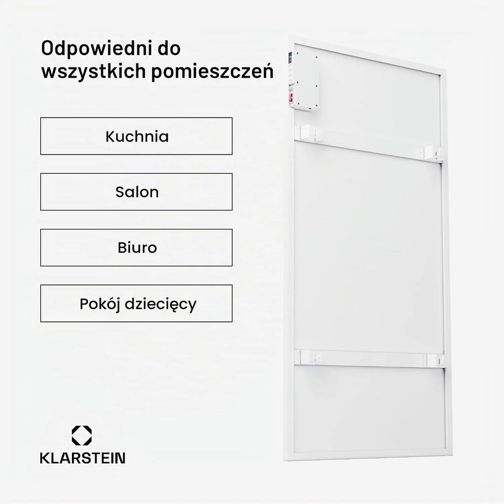 Klarstein Grzejnik na podczerwień z termostatem, 770W grzejnik elektryczny, grzejnik na podczerwień Smart Home do montażu na ścianie, IR z sterowaniem przez aplikację i wykrywaniem otwartych okien