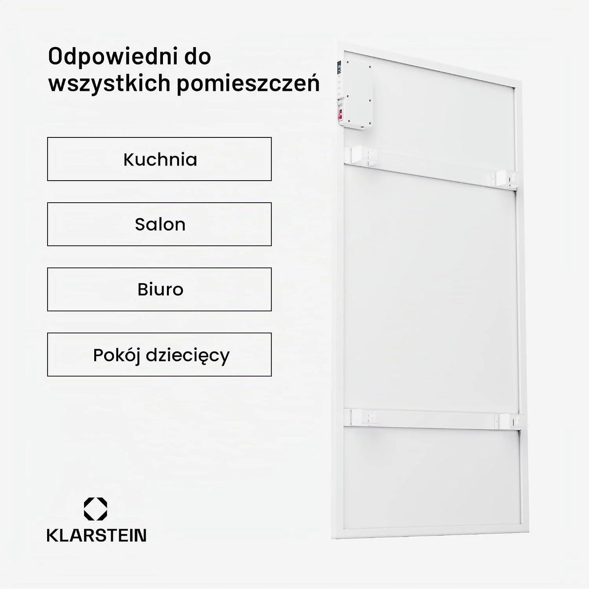 Klarstein Grzejnik na podczerwień z termostatem, 770W grzejnik elektryczny, grzejnik na podczerwień Smart Home do montażu na ścianie, IR z sterowaniem przez aplikację i wykrywaniem otwartych okien