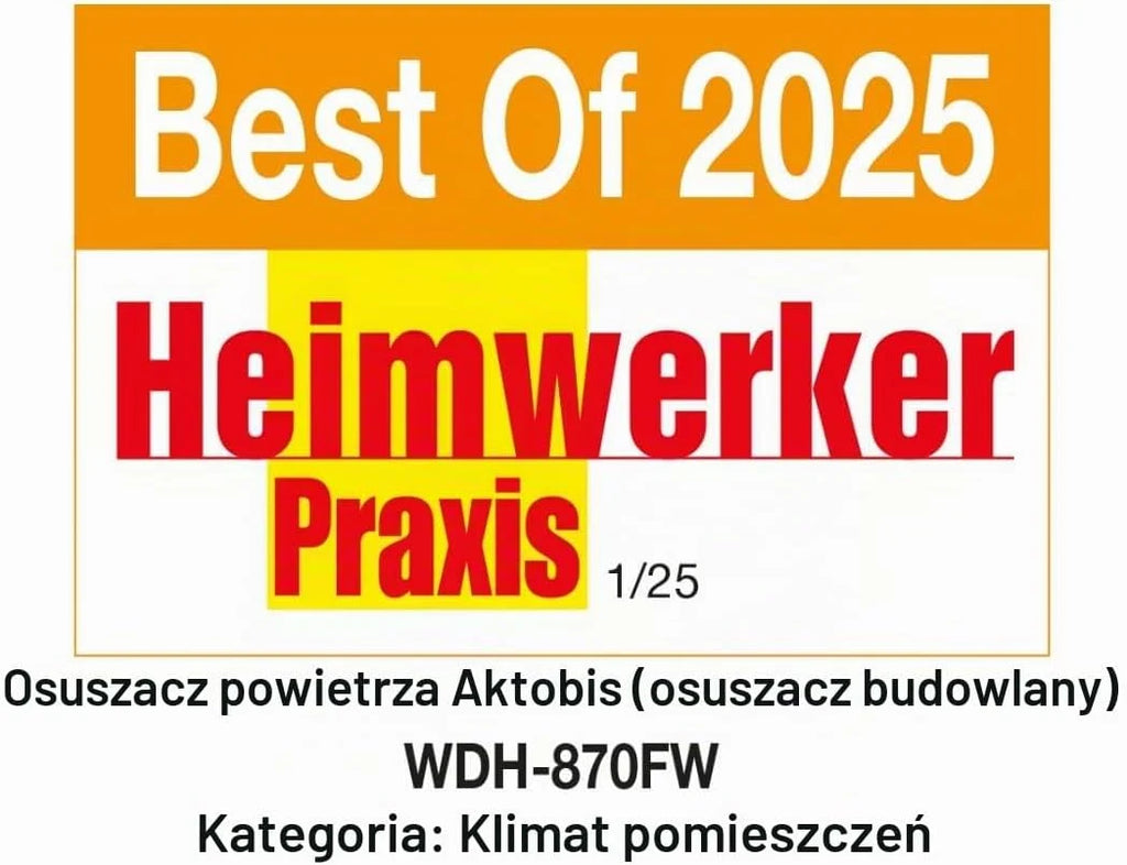 Aktobis osuszacz powietrza, suszarka budowlana WDH-870FW (do 70 l/t + cyfrowa + WLAN)