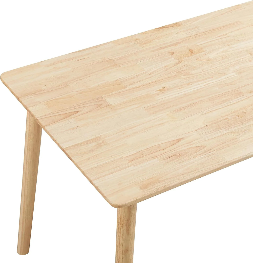 [en.casa] Stół do jadalni Klijori stół kuchenny dla 6 osób, 140 x 70 x 74 cm, stół do jadalni, kuchni, salonu, prostokątny, drewno, naturalne