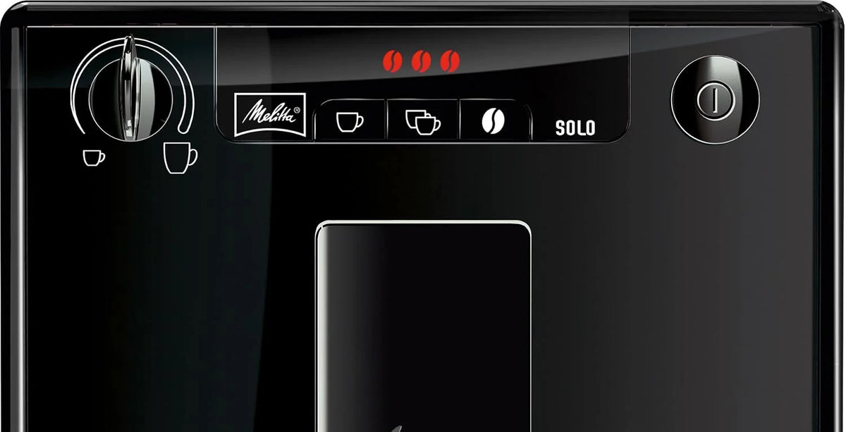 Melitta E 950-222 Caffeo Solo Automatyczny Ekspres do Kawy, 1400 W, 1,2 Litra, Czarny/Srebrny