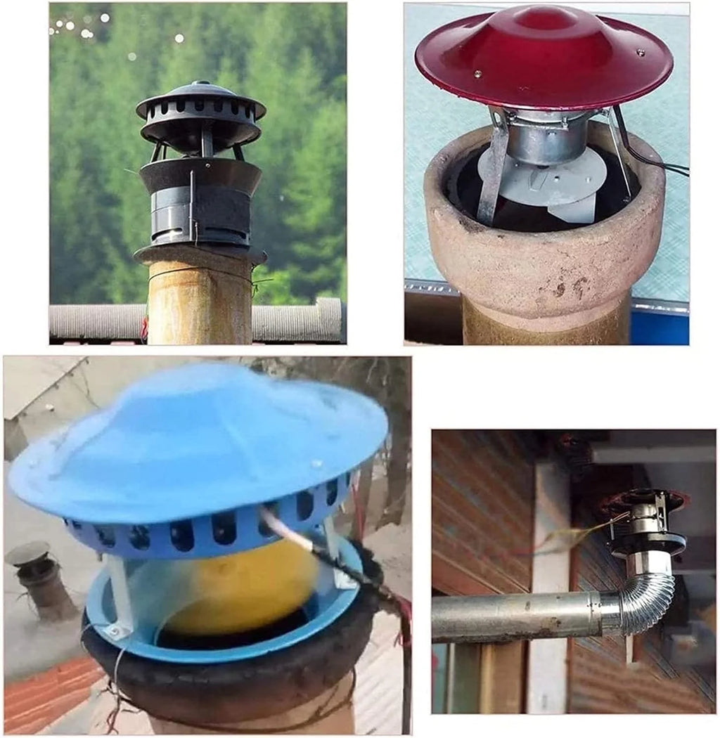 Wentylator kominowy 100 W, urządzenie do palenia w kominie, wentylator wyciągowy z pieca, wentylator przeciwdymny, wentylator kominkowy - ekologiczny i wydajny