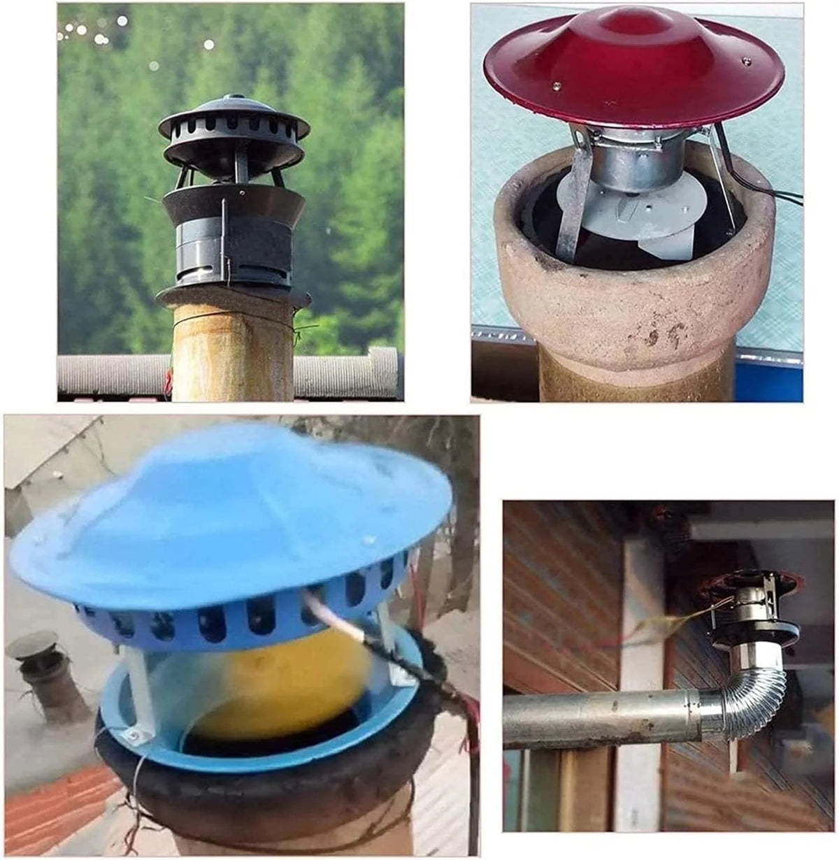 Wentylator kominowy 100 W, urządzenie do palenia w kominie, wentylator wyciągowy z pieca, wentylator przeciwdymny, wentylator kominkowy - ekologiczny i wydajny