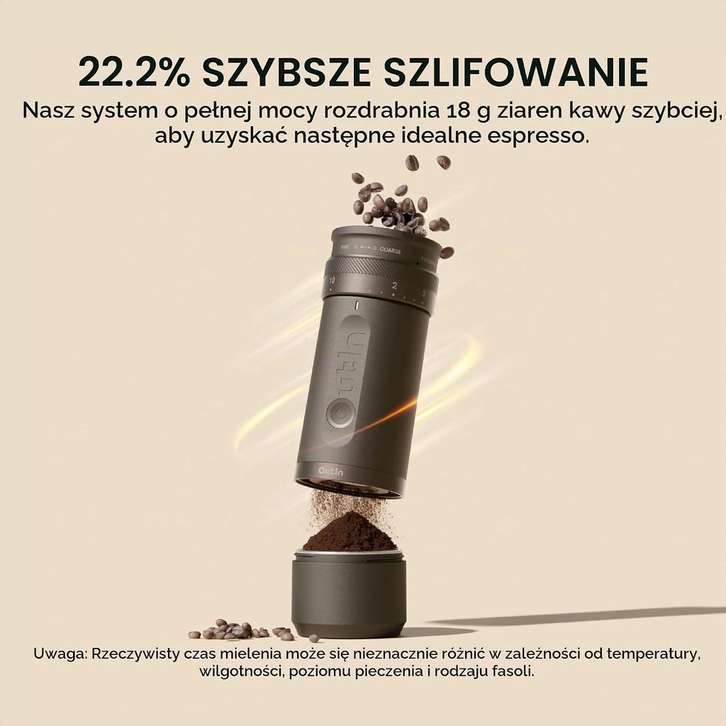 OutIn Fino Elektryczny młynek żarnowy do kawy, Sandstone White