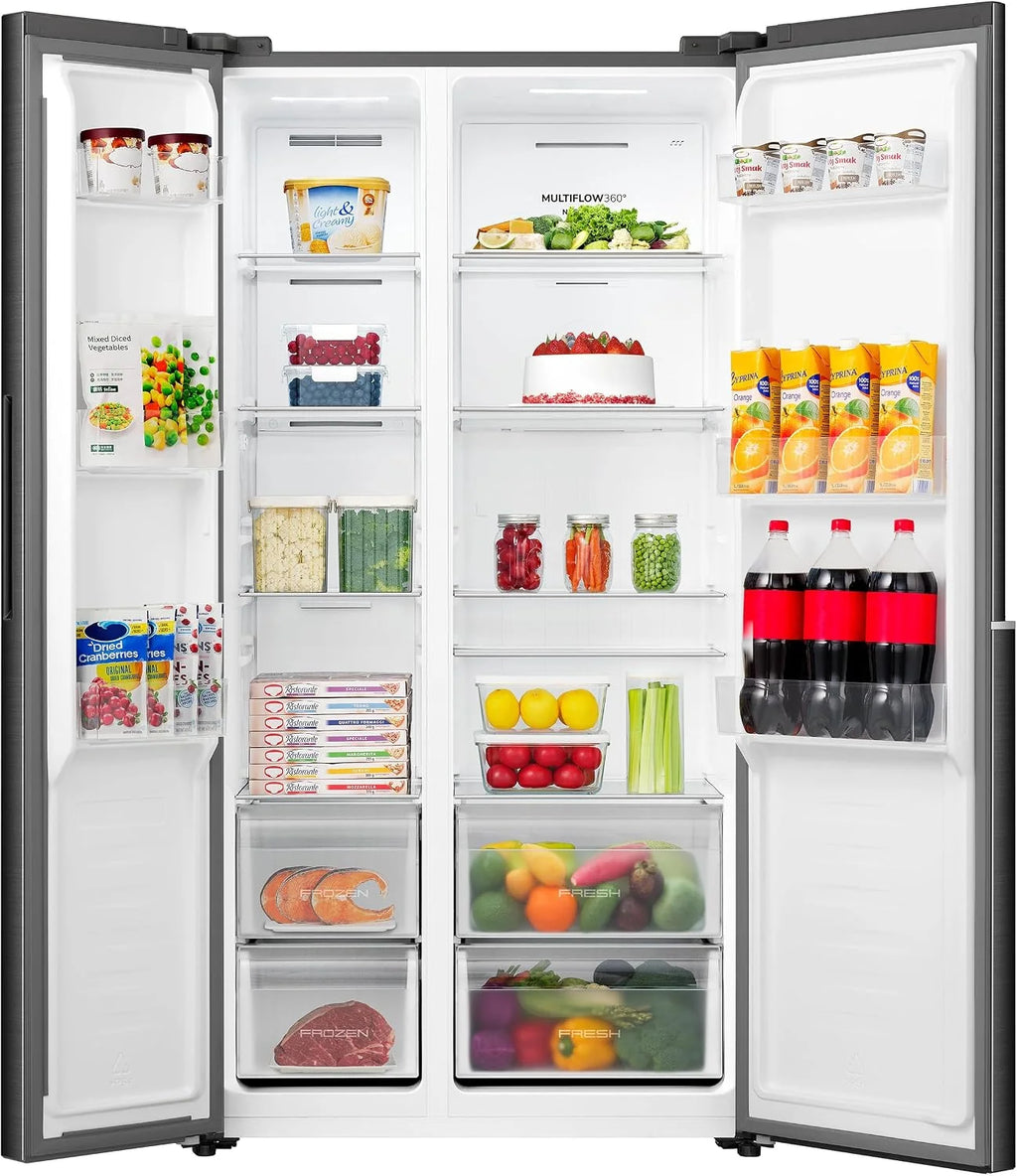 Gorenje NRS917E41BX lodówko-zamrażarka/wolnostojąca / 544L/39dB/ EEK: E/NoFrost Plus/EcoModus/Multiflow 360°/ CrispZone/FastFreeze/(szer. x wys. x gł.): 91,1 × 178,6 × 61,5 cm/czarna