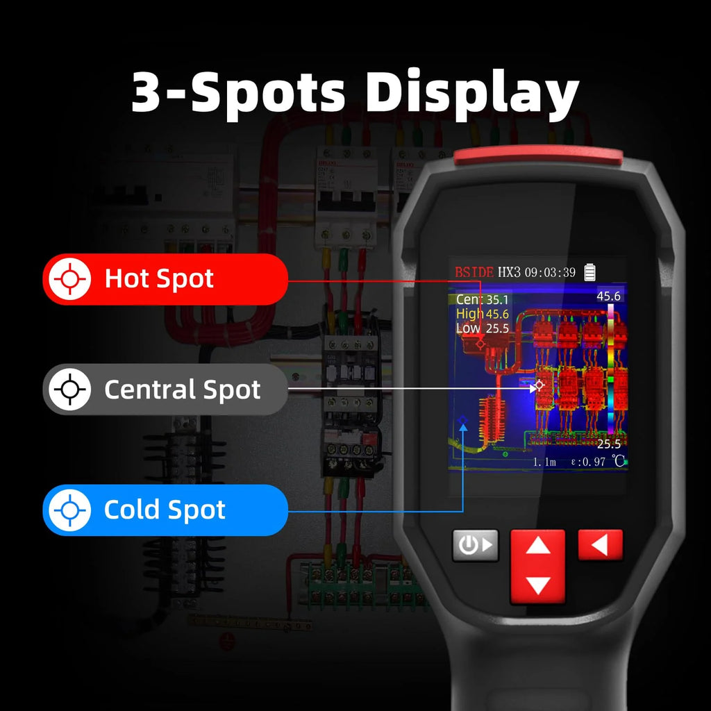 BSIDE HX3 Przenośna kamera termowizyjna 240x240 o wysokiej rozdzielczości Termiczna kamera 25Hz -20-550℃ Ładowalna kamera termowizyjna na podczerwień z 15 paletami kolorów do wykrywania wycieków wody