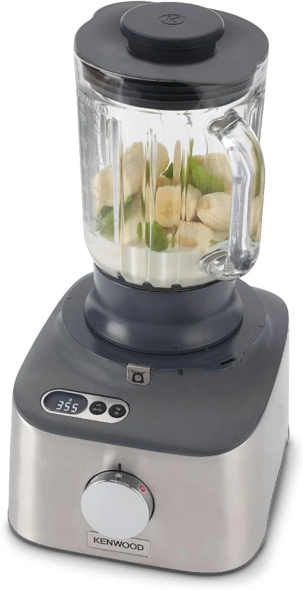 Kenwood MultiPro Compact+ FDM 313SS Kompaktowy robot kuchenny, wydajne urządzenie kuchenne z pojemnikiem roboczym 2,1 l, zintegrowana waga, w zestawie 9 części, metalowa obudowa, 800 W, kolor srebrny