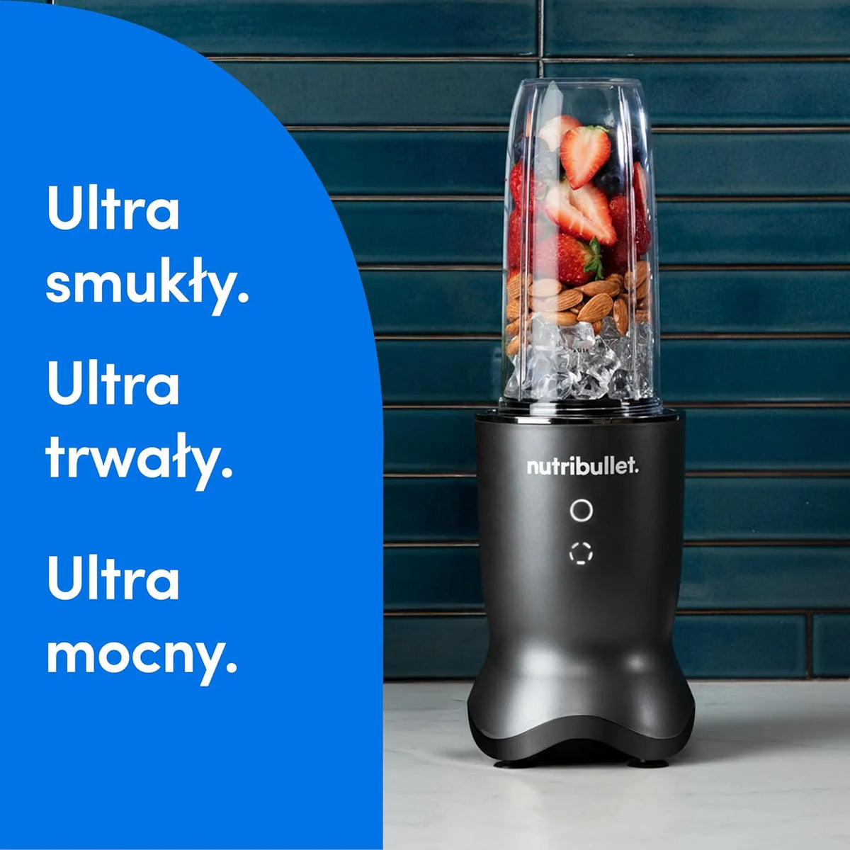 Nutribullet 1000, Blender Elektryczny, Rozdrabniacz, Blender Wielofunkcyjny, Moc 1000 W, Szklanka 900 Ml W Tritan Renew, Cichy i Intuicyjny, Dotykowy i Podświetlany Interfejs