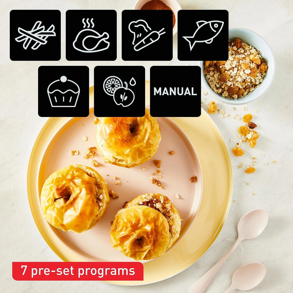 Tefal EY9018 Dual Easy Fry, Frytkownica Beztłuszczowa, Czarna Matowa, 8,3 L, Dwie Szuflady