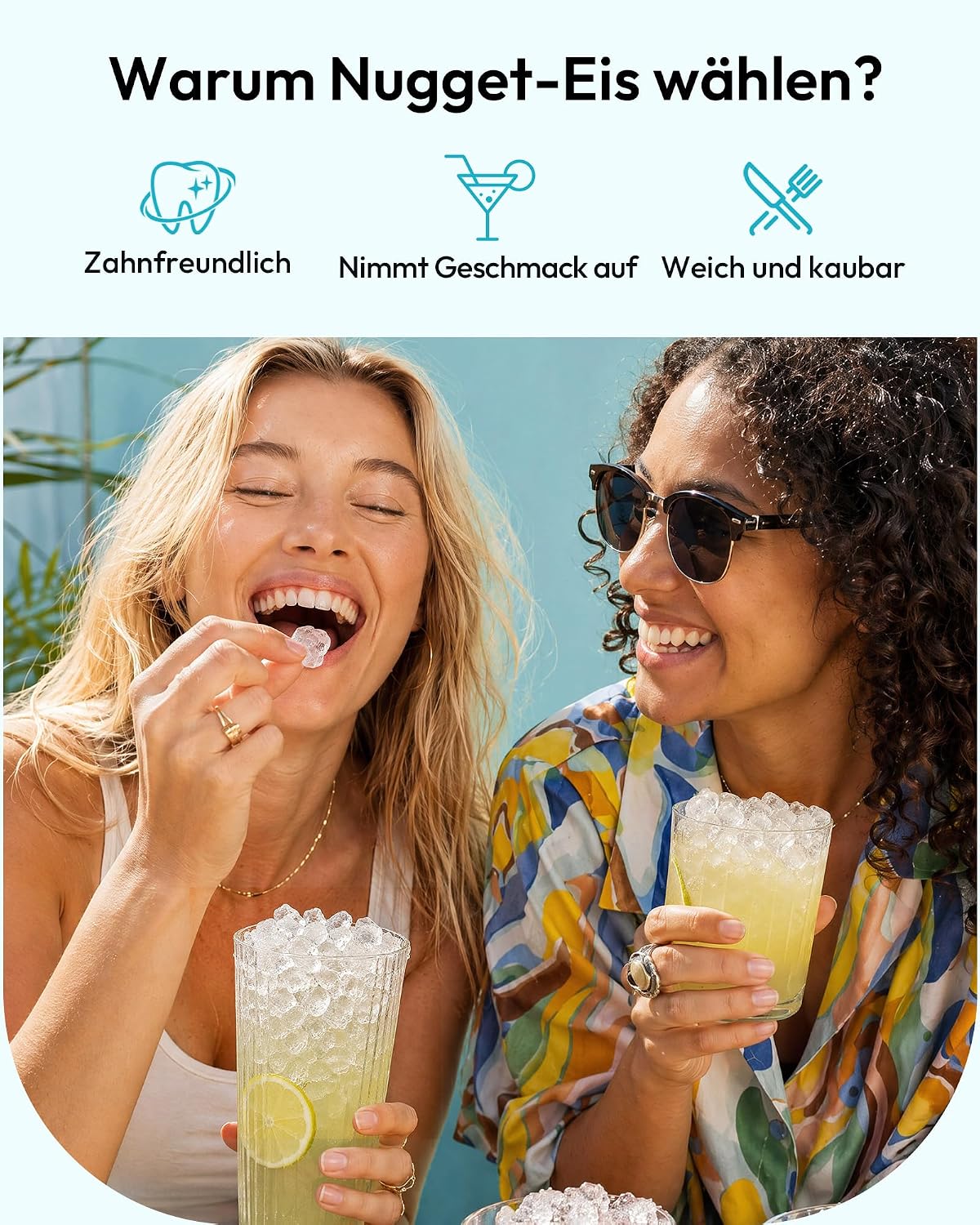 EUHOMY Kostkarka do lodu, 15 kg/24 h, produkcja w 6 minut, maszyna do robienia lodów, automatyczne czyszczenie, 120 W, czujnik podczerwieni, energooszczędna, czarna