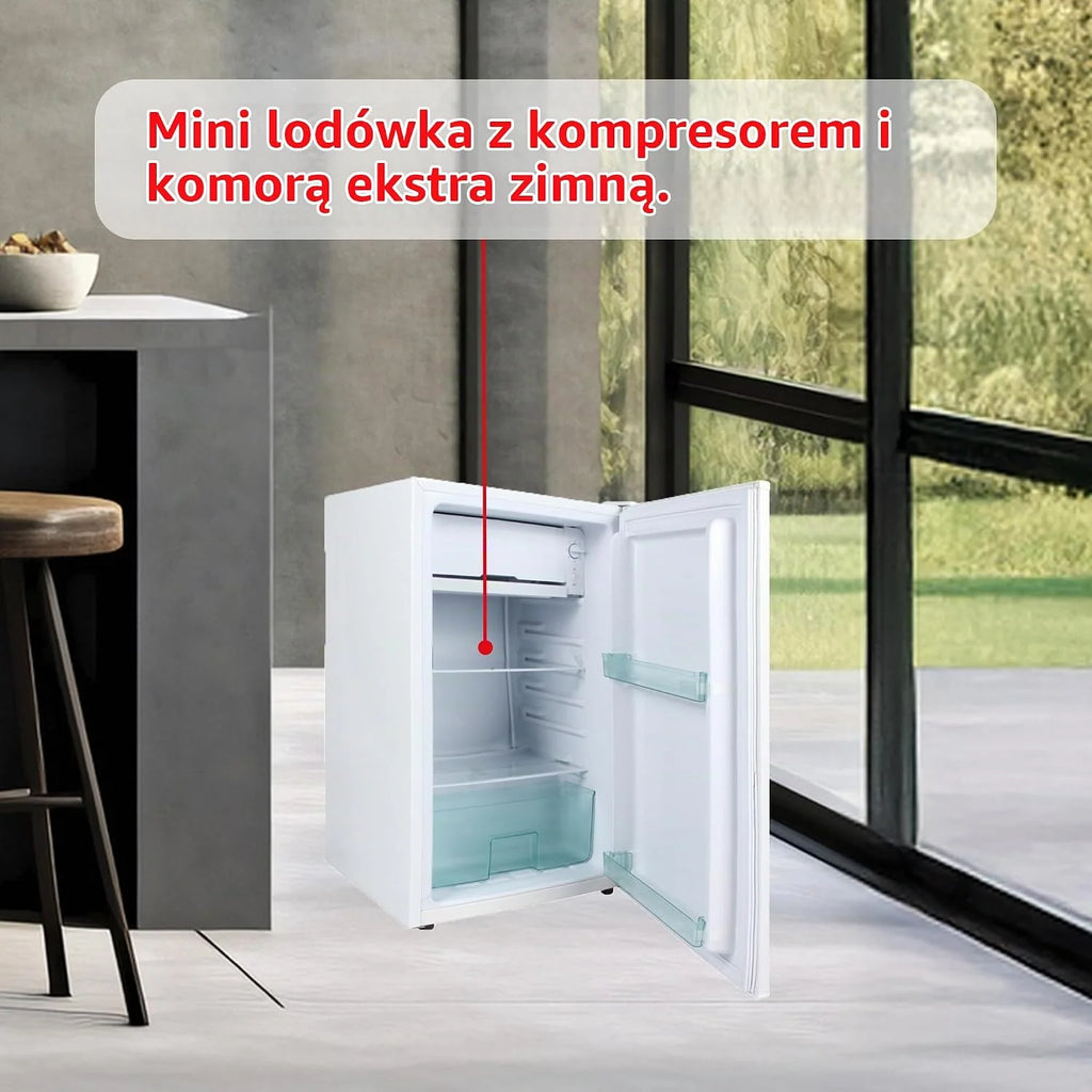 Melchioni Family IGLOO 88 mała lodówka z kompresorem i bardzo chłodną komorą, pojemność 88 l, kolor biały
