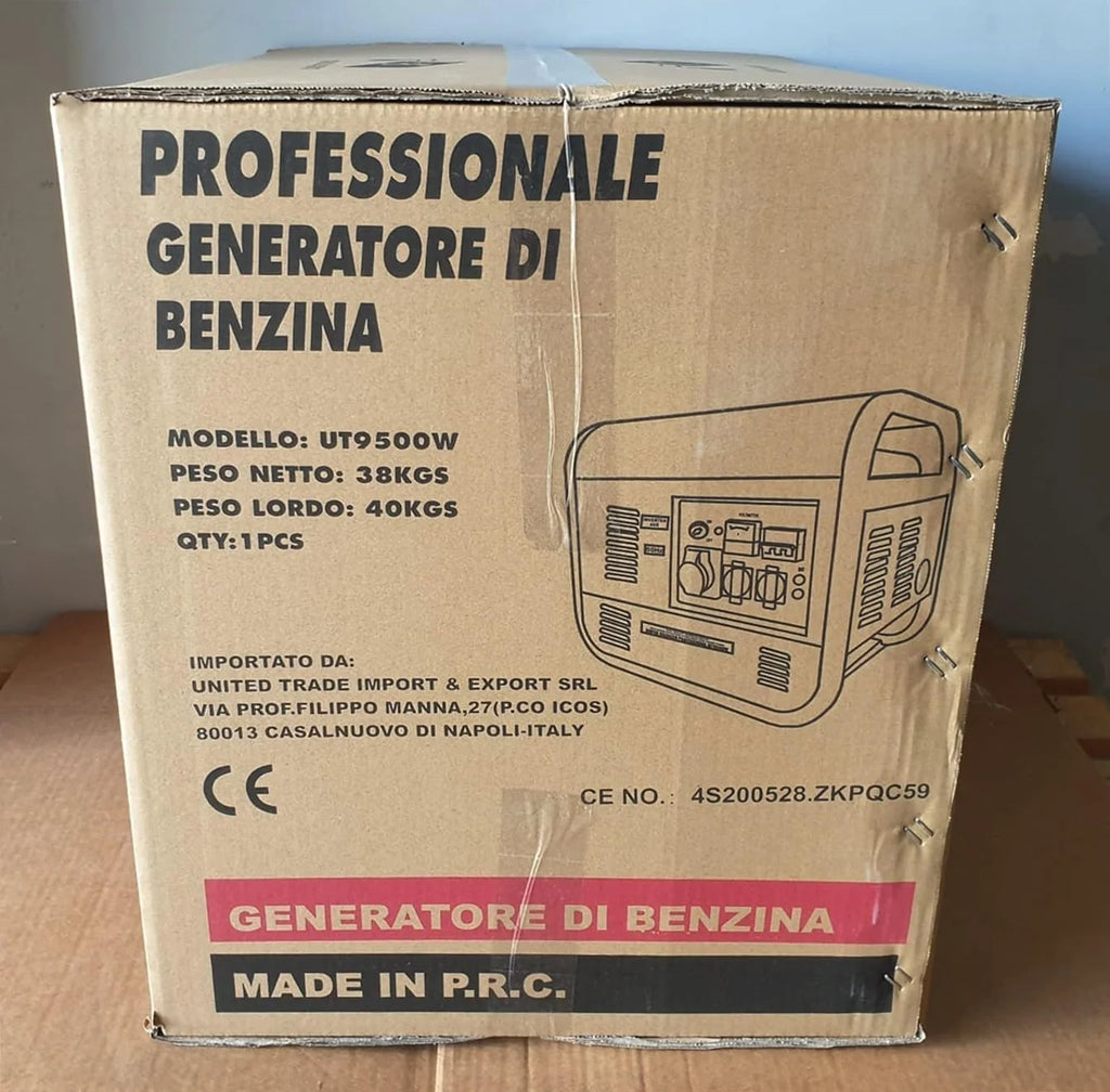 UNITED TRADE Generator wybuchowy / agregat prądotwórczy / generator prądu HP 6,5 rozrusznik elektryczny z kluczem i pilotem zdalnego sterowania - TRIFASE