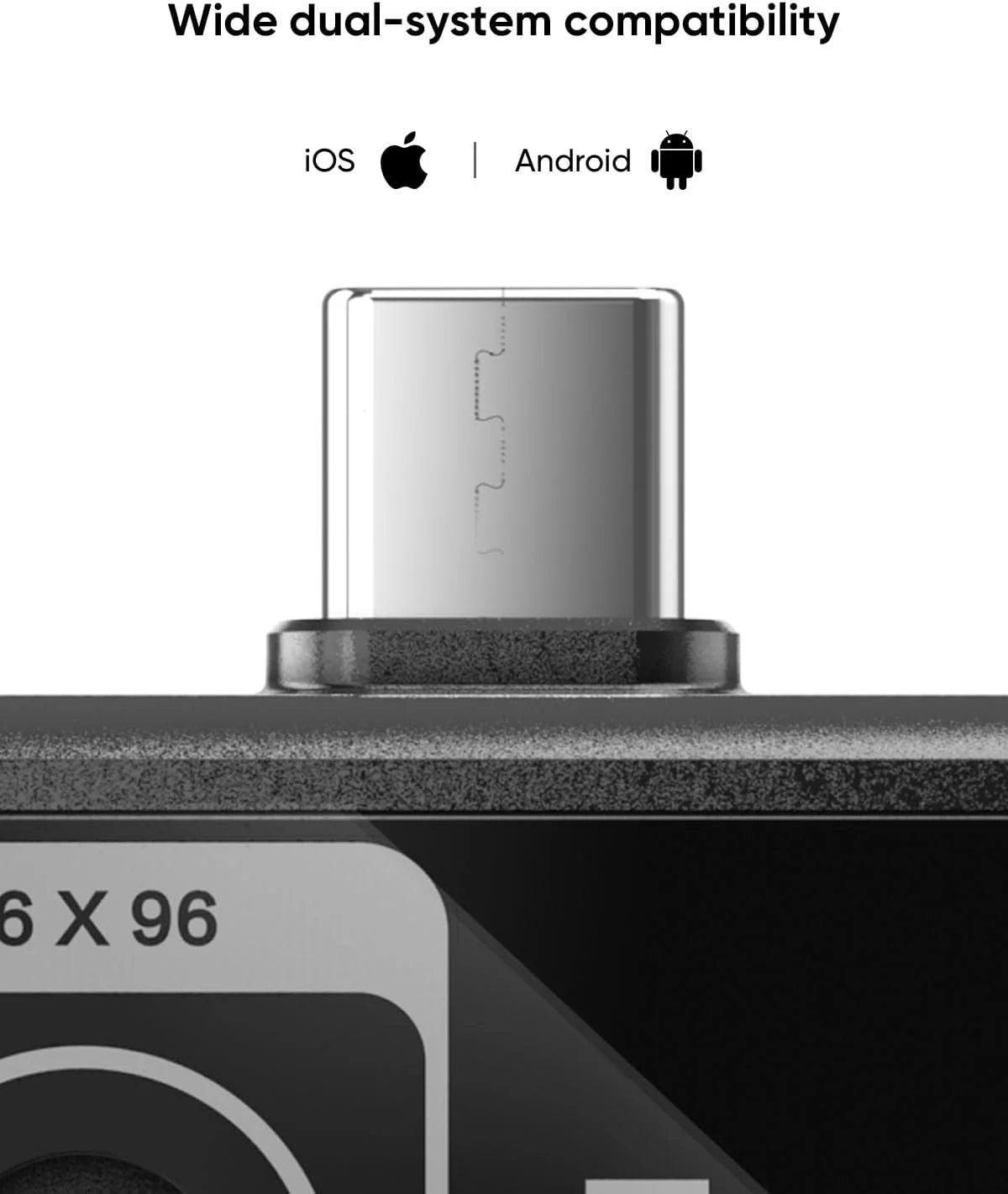 HIKMICRO Kamera termowizyjna MiniE na Android/iOS, rozdzielczość IR 96×96, SuperIR 192×192, bez baterii, port USB-C, kompatybilna z iPhone 15/16/17 (akcesoria wyłączone)