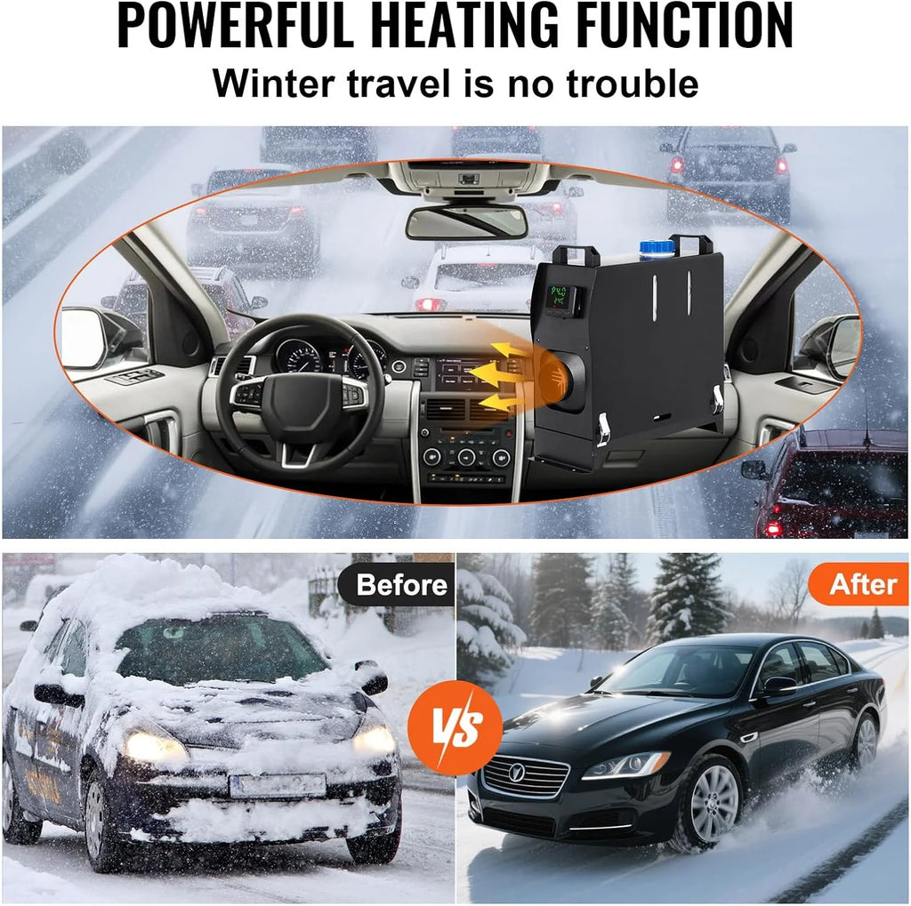 8KW 12V nagrzewnica powietrza na olej napędowy All-in-One nagrzewnica jednootworowa ogrzewanie na olej napędowy przenośny grzejnik na olej napędowy czarny do samochodów kempingowych łodzi