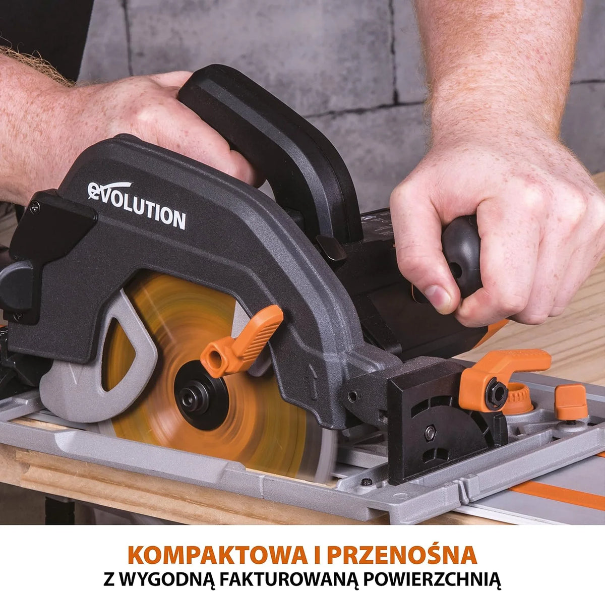 Evolution Power Tools R185CCSX Piła tarczowa i prowadnica do różnych materiałów, tnie drewno, drewno z gwoździami metal stal aluminium plastik, opcja odchylenia, w zestawie prowadnica 1020 mm, 185 mm