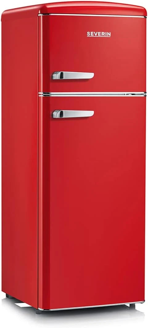 SEVERIN Retro – lodówko-zamrażarka, 162 l/44 l, RKG 8930, czerwony retro [klasa energetyczna E]
