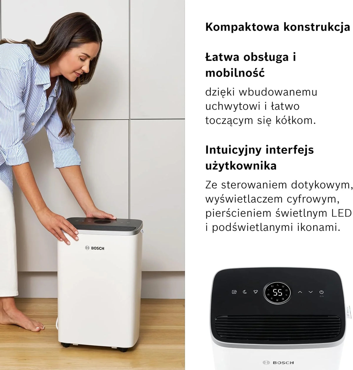 Bosch Dry 4000, Osuszacz powietrza, Do pomieszczeń o powierzchni do 33 m²