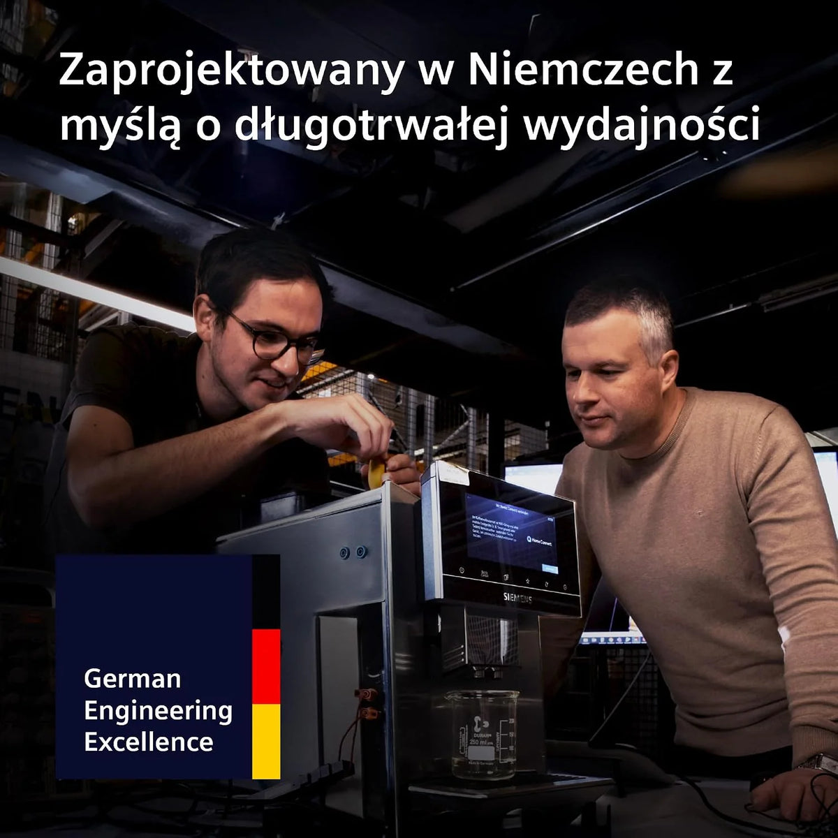 Siemens, automatyczny ekspres do kawy, EQ700 iAroma, wyświetlacz dotykowy, Cold Brew i Slow Brew, aplikacja Siemens Home Appliances, odcień morning haze, TP725E01