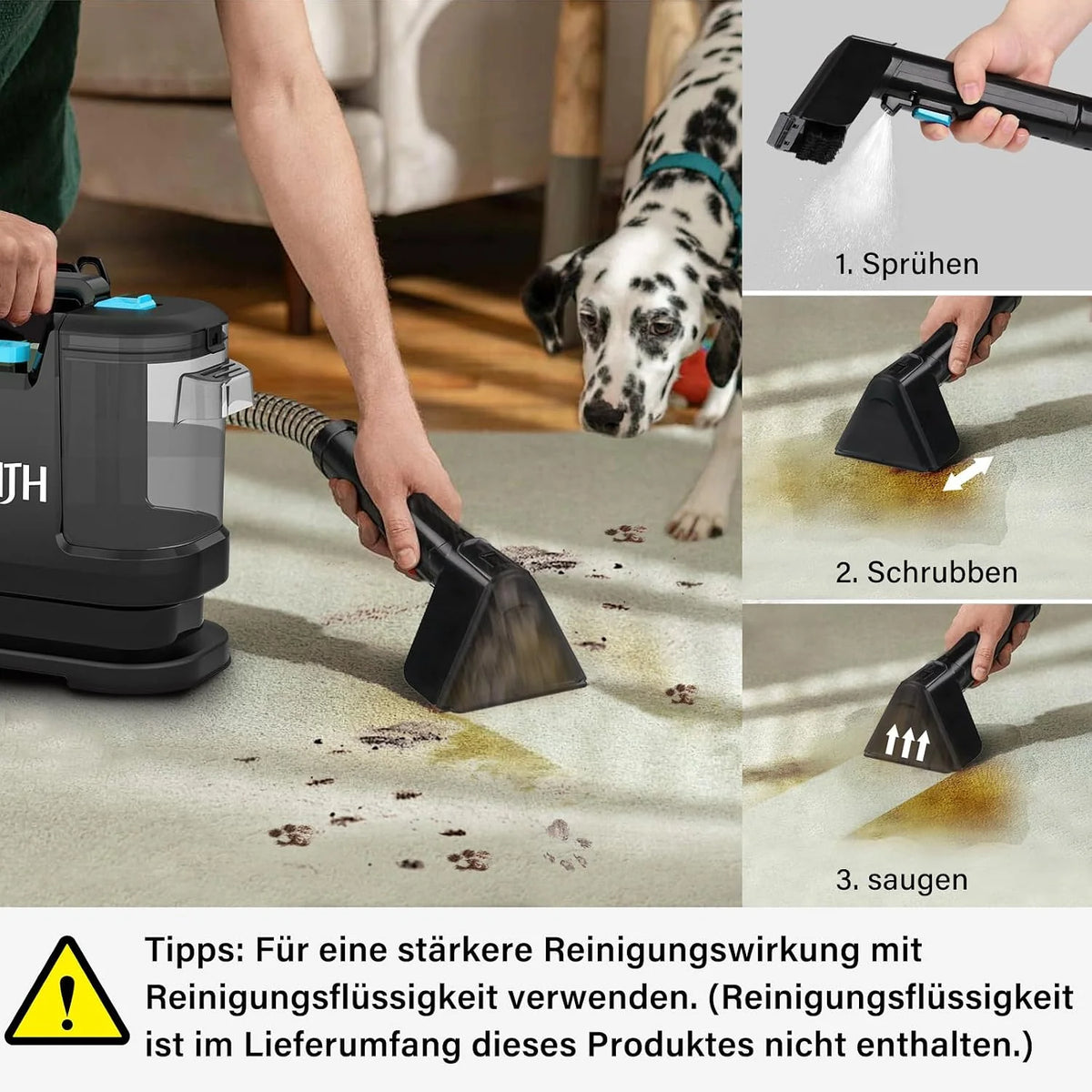 Urządzenie do czyszczenia tapicerki, odkurzacz do czyszczenia dywanów