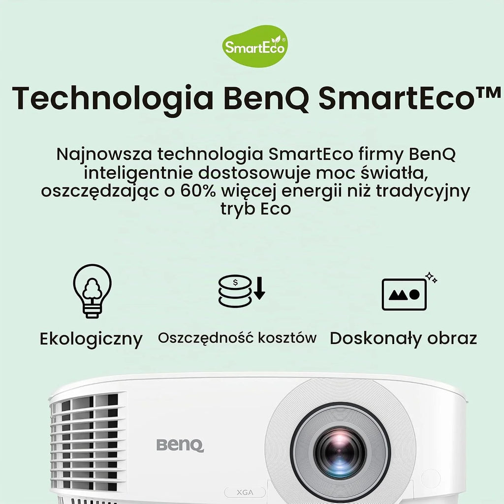 BenQ MW560C WXGA, projektor DLP 4000 lumenów, kontrast 20000:1, łatwa instalacja i technologia SmartEco zapewniają długotrwałą wydajność
