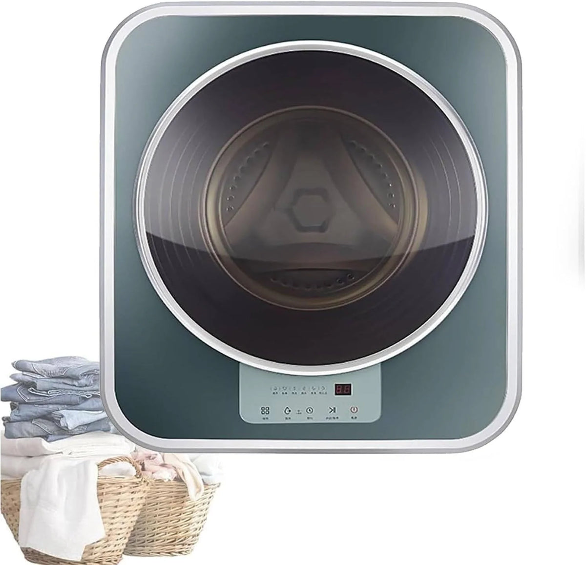 3 kg ścienna mini w pełni automatyczna pralko-suszarka z bębnem przednim, szybkie wirowanie, wiele trybów prania, panel dotykowy LED, inteligentna ochrona przed upadkiem, do łazienki