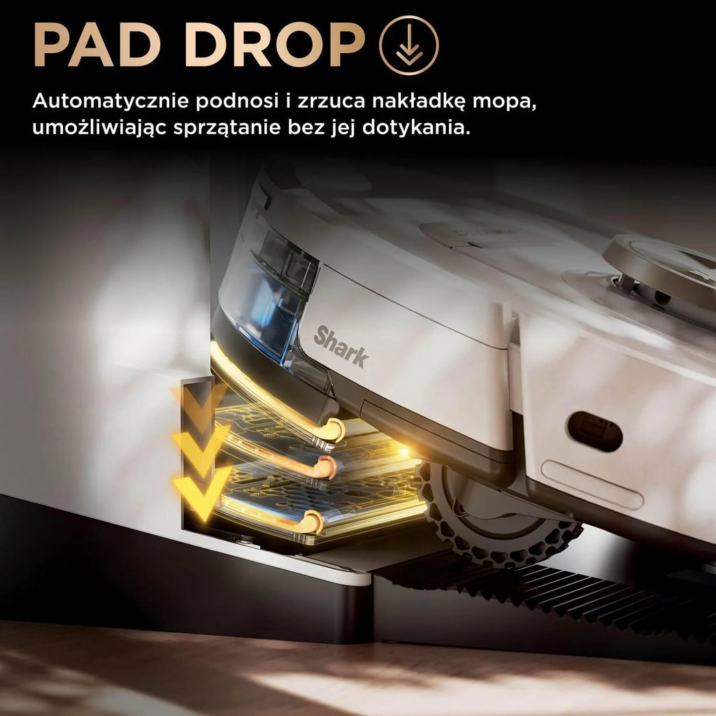 Shark PowerDetect Robot odkurzająco-mopujący 2 w 1, automatyczne opróżnianie, napełnianie i czyszczenie NeverTouch Pro (60 dni), 3D i LiDAR, NeverStuck, WiFi/aplikacja, biały, AV2800ZEEUWH