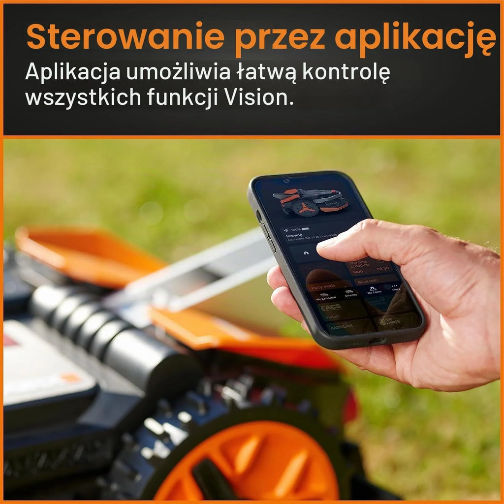 Worx Landroid Vision Robot Koszący, Czarny/Pomarańczowy, 1300 m²