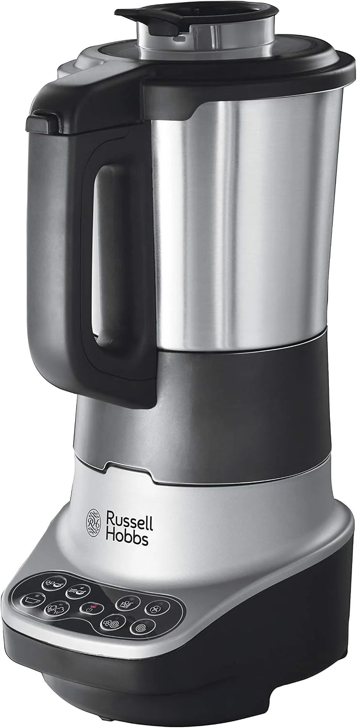 Russell Hobbs mikser, 8 programów, pojemność do 1,75l, stal nierdzewna, funkcja utrzymania ciepła, powłoka zapobiegająca przywieraniu, blendowanie, moc 800W, srebrny,Soup&Blend 21480-56