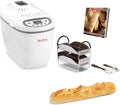Moulinex OW6101 Home Bread Bagieette automat do pieczenia chleba | na maks. 1,5 kg chleba | 16 programów | chleb domowej roboty | forma do chleba z powłoką zapobiegającą przywieraniu | w zestawie blacha do bagietek i zeszyt z przepisami | kolor biały