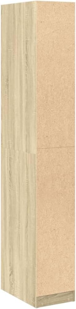 szafa dąb sonoma 30x50x200 cm szafka z materiału HDF z 1 półką i 2 szufladami szafka do przechowywania ubrań
