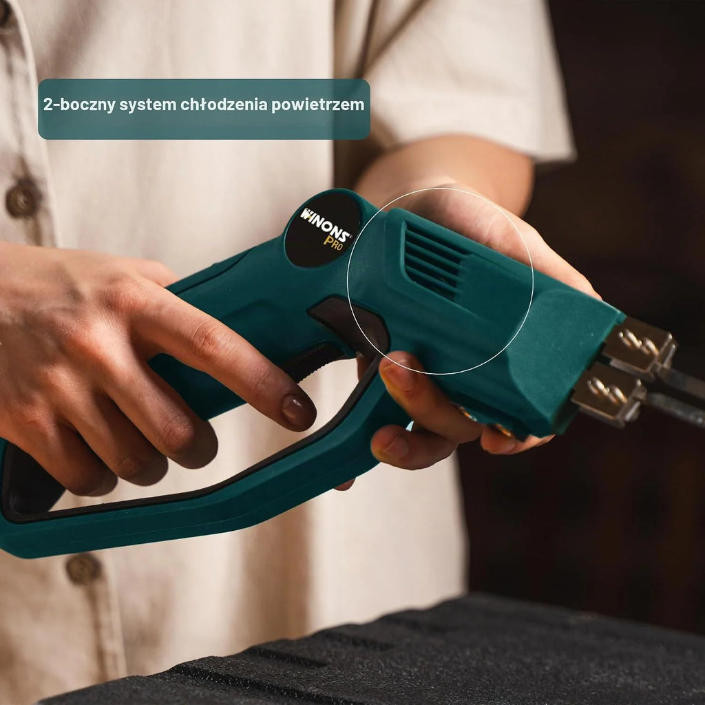 WINONS 330W Nóż Termiczny do Styropianu z Płozą i Linijką, WFC-0014 Precyzyjny Wyrzynarka Termiczna, Chłodzony Powietrzem, Regulacja Temperatury 710°C, Narzędzie do EPS XPS EPE (Zestaw 10 el.)