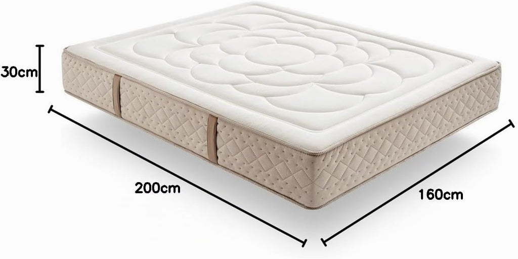 SIMPUR RELAX - Materac Dream Repair Premium 160x200 cm - Wiskoelastyczny - Grubość 30 cm - 13 stref komfortu - Twardy - Domowy ortopedyczny - Wielowarstwowy materac zapewniający dodatkowy komfort - Hipoalergiczny