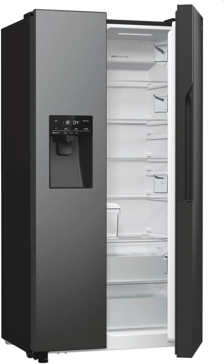 Gorenje NRR9185ESBXL Side by Side lodówko-zamrażarka, stal nierdzewna, kolor czarny