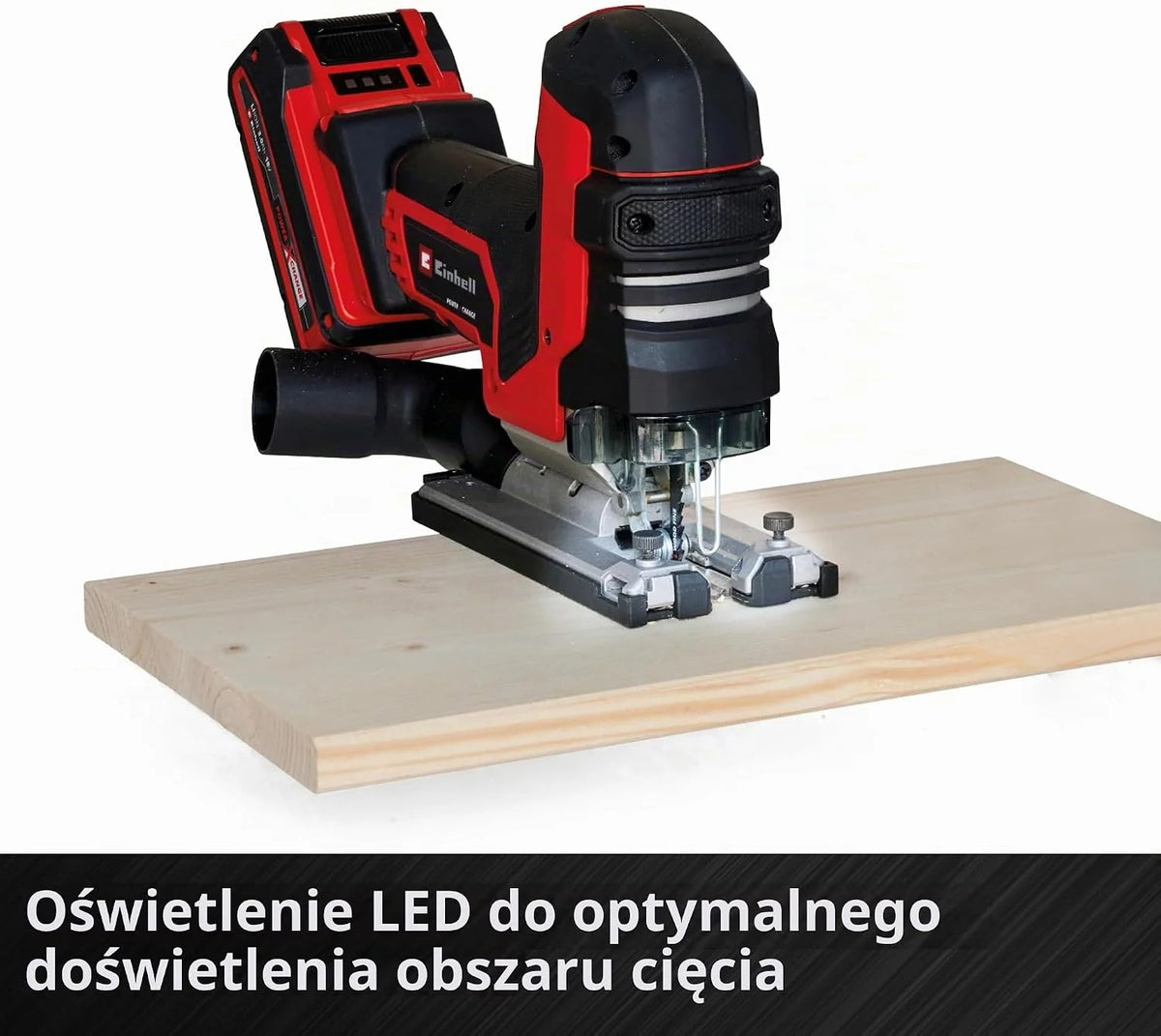 Einhell Power X-Change akumulatorowa wyrzynarka – silnik bezszczotkowy 18 V, głębokość cięcia 135 mm, długość skoku 26 mm, profesjonalna elektryczna piła wyrzynarkowa TP-JST 18/135 Li z 3 ostrzami