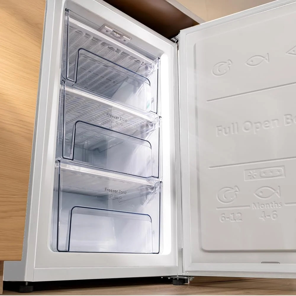 Cecotec Zamrażarka Szafa 97 L Bolero CoolMarket TF 97 White. Klasa energetyczna E, Kompaktowa konstrukcja, drzwi odwracalne, 3 szuflady, wymiary 55,1 x 57,5 x 83,5 cm, kolor biały