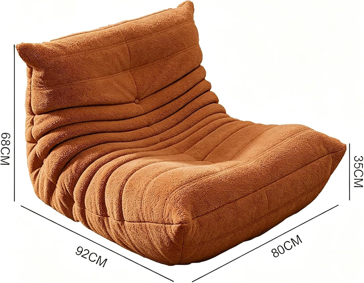Togo krzesło kominkowe, narożny worek do siedzenia, wygodna kanapa na podłogę, ergonomiczny design, fotel wypoczynkowy, piankowa sofa, do salonu, sypialni, akademika, salonu, biura