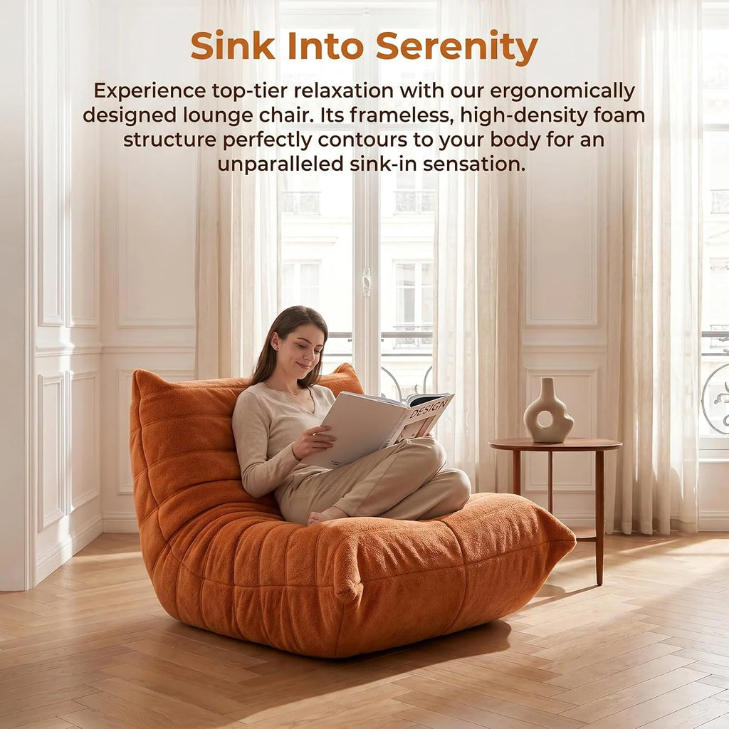 Togo krzesło kominkowe, narożny worek do siedzenia, wygodna kanapa na podłogę, ergonomiczny design, fotel wypoczynkowy, piankowa sofa, do salonu, sypialni, akademika, salonu, biura